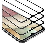 cadorabo 3x Verre Trempé couverture complète compatible avec Samsung Galaxy A12 / M12 en TRANSPARENT avec NOIR - Pack de 3 Verre de protection d'écran trempé (Tempered) en dureté 9H avec 3D touch