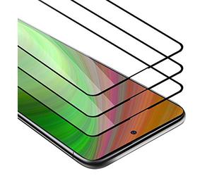 cadorabo 3x Verre Trempé couverture complète compatible avec Samsung Galaxy A51 en TRANSPARENT avec NOIR - Pack de 3 Verre de protection d'écran trempé (Tempered) en dureté 9H avec 3D touch