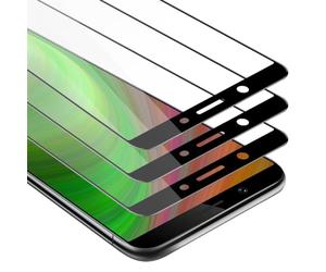 cadorabo 3x Verre Trempé couverture complète compatible avec Vivo Y71 en TRANSPARENT avec NOIR - Pack de 3 Verre de protection d'écran trempé (Tempered) en dureté 9H avec 3D touch