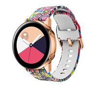 cadorabo Bracelet en Silicone 20mm Compatible avec Samsung Galaxy Watch 42mm / 3/4 / 5 en Design imprimé Formes COLORÉES - Bracelet de Remplacement pour Huawei Watch 2 pour Nokia Steel UVM
