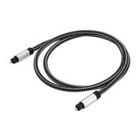 Cadorabo Câble audio numérique 2m en Noir - Câble Toslink vers Toslink - Câble numérique optique pour chaîne hi-fi, barre de son, home cinéma