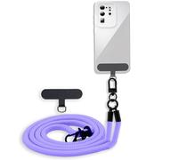 cadorabo Chaîne de téléphone Portable Compatible avec Nokia Lumia 630/635 en Violet - Cordon de téléphone réglable Pad Amovible pour insérer