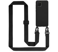 cadorabo Chaîne de téléphone Portable Compatible avec Samsung Galaxy A81 / Note 10 Lite / M60s en Liquid Black - Housse de Protection en Silicone avec Cordon de Longueur réglable