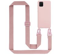cadorabo Chaîne de téléphone Portable Compatible avec Samsung Galaxy A81 / Note 10 Lite / M60s en Liquid Pink - Housse de Protection en Silicone avec Cordon de Longueur réglable