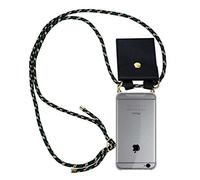 cadorabo Coque Collier pour Apple iPhone 6 Plus/iPhone 6S Plus in Camouflage - Housse Protection en Silicone Transparent avec Anneaux Dorés, Cordon pour Mettre Autour de Cou et Etui Détachable