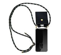 cadorabo Coque Collier pour Huawei Mate 20 in Camouflage - Housse Protection en Silicone Transparent avec Anneaux Dorés, Cordon pour Mettre Autour de Cou et Etui Détachable