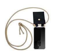 cadorabo Coque Collier pour Huawei Mate 20 in Marron Brillant - Housse Protection en Silicone Transparent avec Anneaux Dorés, Cordon pour Mettre Autour de Cou et Etui Détachable