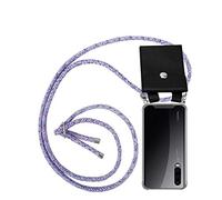 cadorabo Coque Collier pour Huawei P30 in Unicorn - Housse Protection en Silicone Transparent avec Anneaux Argentés, Cordon pour Mettre Autour de Cou et Etui Détachable