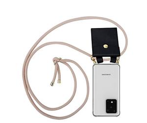 cadorabo Coque Collier pour Samsung Galaxy S20 Ultra in Or Rose PERLÉ - Housse Protection en Silicone Transparent avec Anneaux Dorés, Cordon pour Mettre Autour de Cou et Etui Détachable