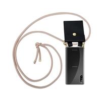 cadorabo Coque Collier pour Sony Xperia L4 in Or Rose PERLÉ - Housse Protection en Silicone Transparent avec Anneaux Dorés, Cordon pour Mettre Autour de Cou et Etui Détachable