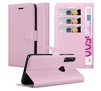 cadorabo Coque Compatible avec Alcatel 1s 2020 en Rose - Housse Protection avec Fermoire Magnétique, Stand Horizontal et Fente Carte - Portefeuille Etui Poche Folio Case Cover