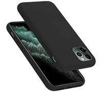 cadorabo Coque Compatible avec Apple iPhone 11 Pro Max, Étui Housse en Silicone- Coque pour iPhone 11 Pro Max- Protection Antichoc, Anti-Empreintes- TPU Housse de Protection - Mat Liquid Black