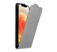 cadorabo Coque Compatible avec Apple iPhone 12 Mini en Gris Titane - Housse Protection en Style Flip avec Fermoire Magnétique - Etui Poche Folio Case Cover