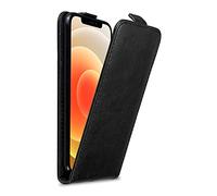 cadorabo Coque Compatible avec Apple iPhone 12 Mini en Noir Nuit - Housse Protection en Style Flip avec Fermoire Magnétique - Etui Poche Folio Case Cover