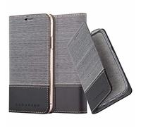 cadorabo Coque Compatible avec Apple iPhone 13 Pro en Gris Noir - Housse Protection avec Fermoire Magnétique, Stand Horizontal et Fente Carte - Portefeuille Etui Poche Folio Case Cover