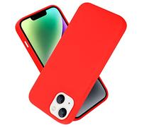 cadorabo Coque Compatible avec Apple iPhone 14, Étui Housse en Silicone- Coque pour iPhone 14- Protection Antichoc, Anti-Empreintes- TPU Housse de Protection - Mat Liquid Red