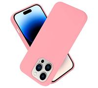 cadorabo Coque Compatible avec Apple iPhone 14 Pro Max, Étui Housse en Silicone- Coque pour iPhone 14 Pro Max- Protection Antichoc, Anti-Empreintes- TPU Housse de Protection - Mat Liquid Pink