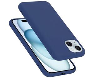 cadorabo Coque Compatible avec Apple iPhone 15 Plus, Étui Housse en Silicone- Coque pour iPhone 15 Plus- Protection Antichoc, Anti-Empreintes- TPU Housse de Protection - Mat Liquid Blue