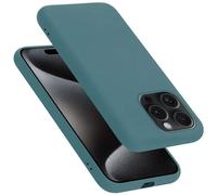 cadorabo Coque Compatible avec Apple iPhone 15 Pro Max, Étui Housse en Silicone- Coque pour iPhone 15 Pro Max- Protection Antichoc, Anti-Empreintes- TPU Housse de Protection - Mat Liquid Green