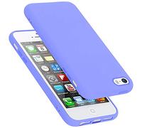 cadorabo Coque Compatible avec Apple iPhone 5 / 5S / SE 2016, Étui Housse en Silicone- Coque pour iPhone 5 / 5S / SE 2016- Protection Antichoc, Anti-Empreintes- TPU Housse - Mat Liquid Light Purple