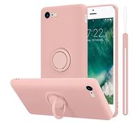 cadorabo Coque Compatible avec Apple iPhone 7 / 7S / 8 / SE 2020 en Liquid Pink - Etui pour Téléphone Portable en Silicone TPU Souple avec Anneau - Coque en Silicone Ultra Slim Soft Back Cover Case