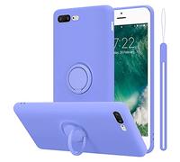 cadorabo Coque Compatible avec Apple iPhone 8 Plus / 7 Plus / 7S Plus en Liquid Light Purple - Etui pour Téléphone Portable en Silicone TPU Souple avec Anneau - Ultra Slim Soft Back Cover Case Bumper