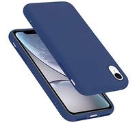 cadorabo Coque Compatible avec Apple iPhone XR, Étui Housse en Silicone- Coque pour iPhone XR- Protection Antichoc, Anti-Empreintes- TPU Housse de Protection - Mat Liquid Blue