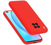 cadorabo Coque Compatible avec Honor 50 Lite, Étui Housse en Silicone- Coque pour 50 Lite- Protection Antichoc, Anti-Empreintes- TPU Housse de Protection - Mat Liquid Red