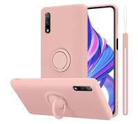 cadorabo Coque Compatible avec Honor 9X en Liquid Pink - Etui pour Téléphone Portable en Silicone TPU Souple avec Anneau - Coque en Silicone Ultra Slim Soft Back Cover Case Bumper