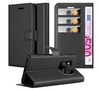cadorabo Coque Compatible avec Honor Magic 6 en Noir DE Jais - Housse de Protection avec Fermeture magnétique, Fonction de Support et Compartiment pour Carte