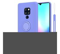 cadorabo Coque Compatible avec Huawei Mate 20 en Liquid Light Purple - Etui pour Téléphone Portable en Silicone TPU Souple avec Anneau - Coque en Silicone Ultra Slim Soft Back Cover Case Bumper