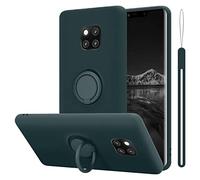 cadorabo Coque Compatible avec Huawei Mate 20 Pro en Liquid Green - Etui pour Téléphone Portable en Silicone TPU Souple avec Anneau - Coque en Silicone Ultra Slim Soft Back Cover Case Bumper