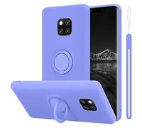 cadorabo Coque Compatible avec Huawei Mate 20 Pro en Liquid Light Purple - Etui pour Téléphone Portable en Silicone TPU Souple avec Anneau - Coque en Silicone Ultra Slim Soft Back Cover Case Bumper