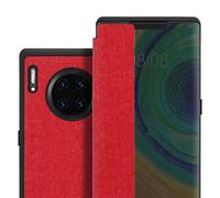 cadorabo Coque Compatible avec Huawei Mate 30 Pro en Rouge - Smart Case en Fibre Optique - Pochette de Protection Ultra Mince avec Fonction de Support Livre de Protection Style Pliable