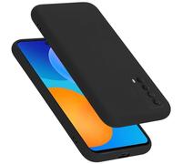 cadorabo Coque Compatible avec Huawei P Smart 2021, Étui Housse en Silicone- Coque pour P Smart 2021- Protection Antichoc, Anti-Empreintes- TPU Housse de Protection - Mat Liquid Black
