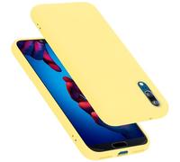 cadorabo Coque Compatible avec Huawei P20, Étui Housse en Silicone- Coque pour P20- Protection Antichoc, Anti-Empreintes- TPU Housse de Protection - Mat Liquid Yellow
