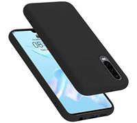 cadorabo Coque Compatible avec Huawei P30, Étui Housse en Silicone- Coque pour P30- Protection Antichoc, Anti-Empreintes- TPU Housse de Protection - Mat Liquid Black