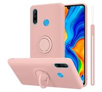 cadorabo Coque Compatible avec Huawei P30 Lite en Liquid Pink - Etui pour Téléphone Portable en Silicone TPU Souple avec Anneau - Coque en Silicone Ultra Slim Soft Back Cover Case Bumper