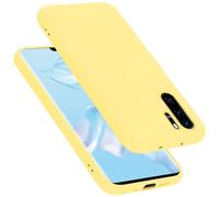cadorabo Coque Compatible avec Huawei P30 Pro, Étui Housse en Silicone- Coque pour P30 Pro- Protection Antichoc, Anti-Empreintes- TPU Housse de Protection - Mat Liquid Yellow