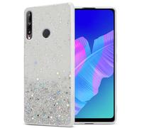 cadorabo Coque Compatible avec Huawei P40 Lite E en Transparent avec Paillettes - Housse de Protection en Silicone TPU Flexible avec Paillettes Scintillantes