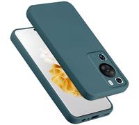 cadorabo Coque Compatible avec Huawei P60 Pro, Étui Housse en Silicone- Coque pour P60 Pro- Protection Antichoc, Anti-Empreintes- TPU Housse de Protection - Mat Liquid Green