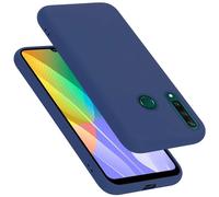cadorabo Coque Compatible avec Huawei Y6P, Étui Housse en Silicone- Coque pour Y6P- Protection Antichoc, Anti-Empreintes- TPU Housse de Protection - Mat Liquid Blue