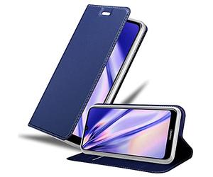 cadorabo Coque Compatible avec Huawei Y6S en Classy Bleu FONCÉ - Housse Protection avec Fermoire Magnétique, Stand Horizontal et Fente Carte - Portefeuille Etui Poche Folio Case Cover