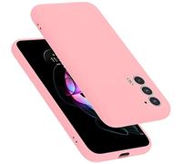 cadorabo Coque Compatible avec Motorola Edge 20, Étui Housse en Silicone- Coque pour Edge 20- Protection Antichoc, Anti-Empreintes- TPU Housse de Protection - Mat Liquid Pink