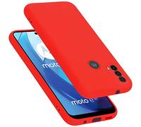 cadorabo Coque Compatible avec Motorola Moto E20 / E30 / E40, Étui Housse en Silicone- Coque pour Moto E20 / E30 / E40- Protection Antichoc, Anti-Empreintes- TPU Housse de Protection - Mat Liquid Red