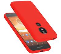 cadorabo Coque Compatible avec Motorola Moto E5 Play GO, Étui Housse en Silicone- Coque pour Moto E5 Play GO- Protection Antichoc, Anti-Empreintes- TPU Housse de Protection - Mat Liquid Red