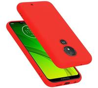 cadorabo Coque Compatible avec Motorola Moto G7 Power, Étui Housse en Silicone- Coque pour Moto G7 Power- Protection Antichoc, Anti-Empreintes- TPU Housse de Protection - Mat Liquid Red