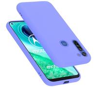cadorabo Coque Compatible avec Motorola Moto G8, Étui Housse en Silicone- Coque pour Moto G8- Protection Antichoc, Anti-Empreintes- TPU Housse de Protection - Mat Liquid Light Purple