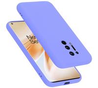 cadorabo Coque Compatible avec OnePlus 8 Pro, Étui Housse en Silicone- Coque pour 8 Pro- Protection Antichoc, Anti-Empreintes- TPU Housse de Protection - Mat Liquid Light Purple