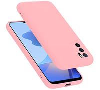 cadorabo Coque Compatible avec Oppo A16s / A54s, Étui Housse en Silicone- Coque pour A16s / A54s- Protection Antichoc, Anti-Empreintes- TPU Housse de Protection - Mat Liquid Pink